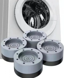 Guminiai antivibraciniai padėklai po skalbimo mašina, indaplove, džiovykle ir šaldytuvu, 4 vnt.