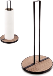 Kitchen Paper Towel Holder LINE, black metal, 32.5 cm