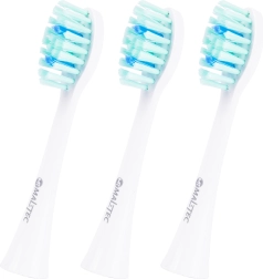MalTec Toothie X1 baltos atsarginės galvutės soniniam dantų šepetėliui 3 vnt.