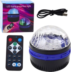 LED žvaigždžių projektorius su nuotolinio valdymo pultu ir šviesos efektais