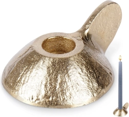 Auksinė aliumininė žvakidė ilgai žvakei Home Styling Collection