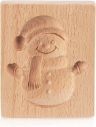 Medinė sausainių formelė „Sniego senis“ 11 × 9,5 cm