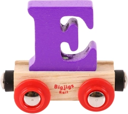 Medinis Bigjigs Rail vagonėlis su raide E