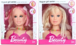 Šukavimo galva blondinė su priedais