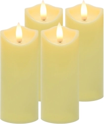 LED žvakės žibintams 12,5 × 5 cm, rinkinys 4 vnt. RUHHY