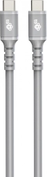 Silikoninis USB C – USB C laidas 1 m, pilkas