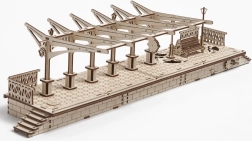 UGEARS wooden mechanical 3D puzzle railway station (196 pieces)