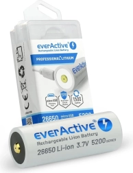 Akumuliatorius everActive 26650 3,7 V Li-ion 5200 mAh su micro USB