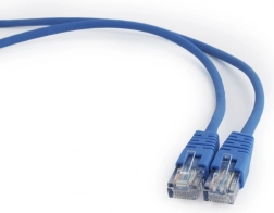 Cat 5e patch cable with molded boot, 3 m, blue