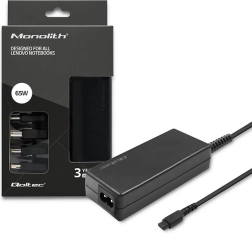Universal power adapter for Lenovo laptops 65W with 4 connectors