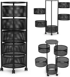 ModernHome virtuvinis sukamasis 5 metalinių krepšių stovas