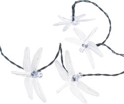 Saulės sodo švyturėliai laumžirgiai 6,5 m, 30 LED, daugiapalvės