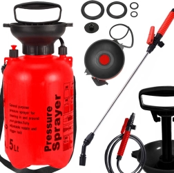 Slėginis sodo purkštuvas 5 l su ilga lance ir dirželiu