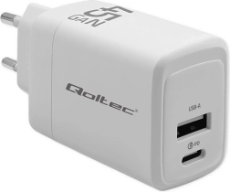 Įkroviklis Qoltec 45W GaN baltas
