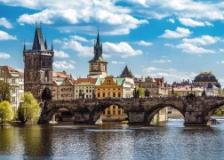 Praha – vaizdas į Karolio tiltą, 1000 dalių dėlionė