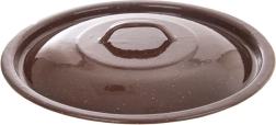 Enamelled Lid for Bucket BROWN 30 cm