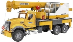 Bruder MACK Granite autokranas LIEBHERR 1:16