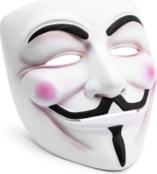 Kaukė Guy Fawkes ANONYMOUS V kaip Vendeta, balta