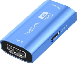 HDMI Repeater 8K/60Hz HDCP2.3, blue aluminum