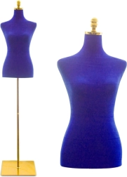 Moteriškas siuvėjo manekenas BITUXX, aksominė granato spalva, aukštis 170–185 cm
