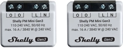 Shelly PM Mini Gen3 – set of 2 power meters, Wi‑Fi/Bluetooth