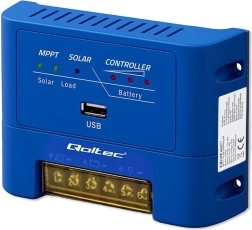 Solar MPPT Charge Controller 15 A for 12/24 V AGM, GEL and LiFePO4 Batteries