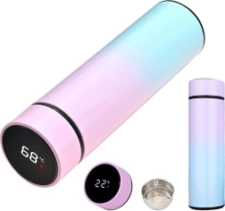 Išmanusis termopuodelis 500 ml „rainbow“ su LCD ekranu