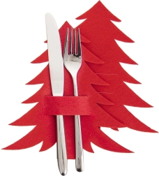 Cutlery Holder Christmas Tree, Red, 2 pcs