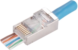 Pass-through shielded RJ45 connector Cat 5e (pack of 100)