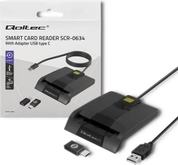 Qoltec USB-C Chip Card Reader