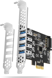 PCIe USB 3.2 Gen 1 valdiklis su 4 prievadais, UASP, Renesas mikroschemų rinkiniu, SATA maitinimu