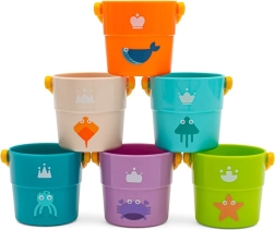 Vaikiški dėliojami BABY MIX puodeliai, 6 vnt.