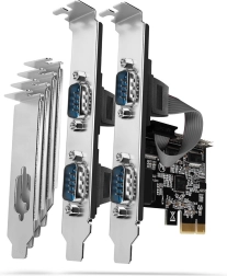 AXAGON PCIe valdiklis su 4× RS-232 nuosekliaisiais prievadais