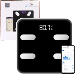 Išmaniosios asmeninės svarstyklės su Bluetooth, BMI/BMR matavimu ir programėle