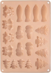 Silikoninė forma sausainiams ir praliniams, smėlio spalvos 34 × 24,5 × 1 cm