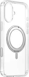 Baseus SkyRing 360° magnetic case with stand for iPhone 16, transparent