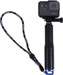 Teleskopinė asmenukių lazda PULUZ veiksmo kameroms, juoda (DJI, GOPRO, INSTA360)