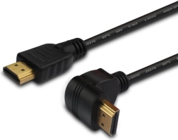 Savio angled HDMI cable v1.4 3D 4K 1.5 m gold