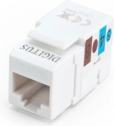 Keystone modulis RJ45 CAT6 UTP su LSA įpjovomis, baltas