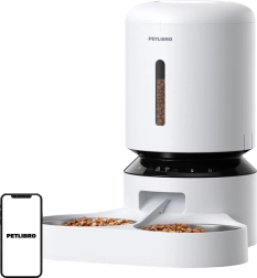Automatinė Petlibro šėryklė su dvigubu dubenėliu ir „Wi‑Fi“, 5 l, balta