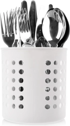 White drainer and stand for kitchen utensils