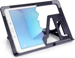 Reguliuojamas planšetinio kompiuterio stovas, juodas, sulankstomas 26 × 18,5 cm