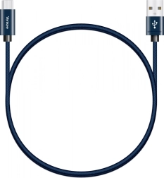 Textile USB-A 2.0 / USB-C cable 3 A, 480 Mb/s