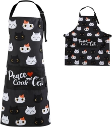 Apron in a Tube with Kitten Motif