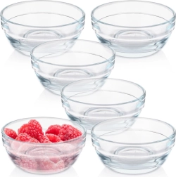 Stiklinės dubenėlės 7,5 cm 80 ml, 6 vnt. rinkinys