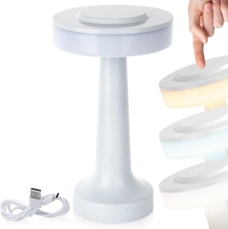 Belaidė LED stalinė lempa su jutikliniu valdymu, 3 režimai, 21 cm