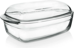 Stiklinis kepimo indas su dangčiu, 2,9 l, 32,5 × 19 × 13 cm