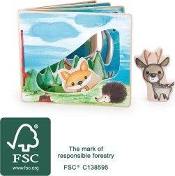 Interaktyvi medinė paveikslėlių knygelė Small Foot