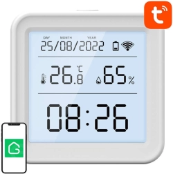 Išmanusis Wi‑Fi temperatūros ir drėgmės jutiklis GOSUND S6 su LCD ekranu