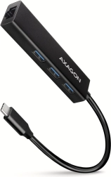 AXAGON HMC-GL3A multiport USB-C hub 4-in-1 with GLAN 5 Gb/s, 20 cm cable